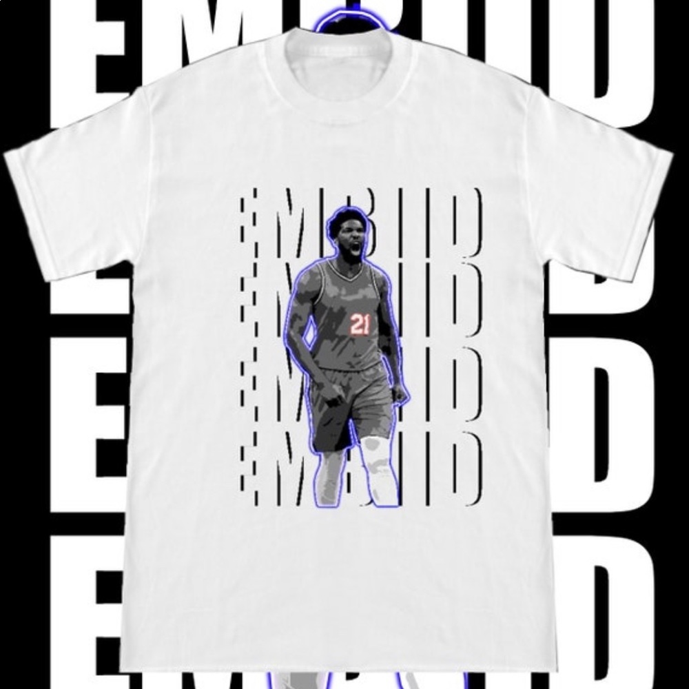 Philadelphia Sixers Joel Embiid Neon Graphic Shirt